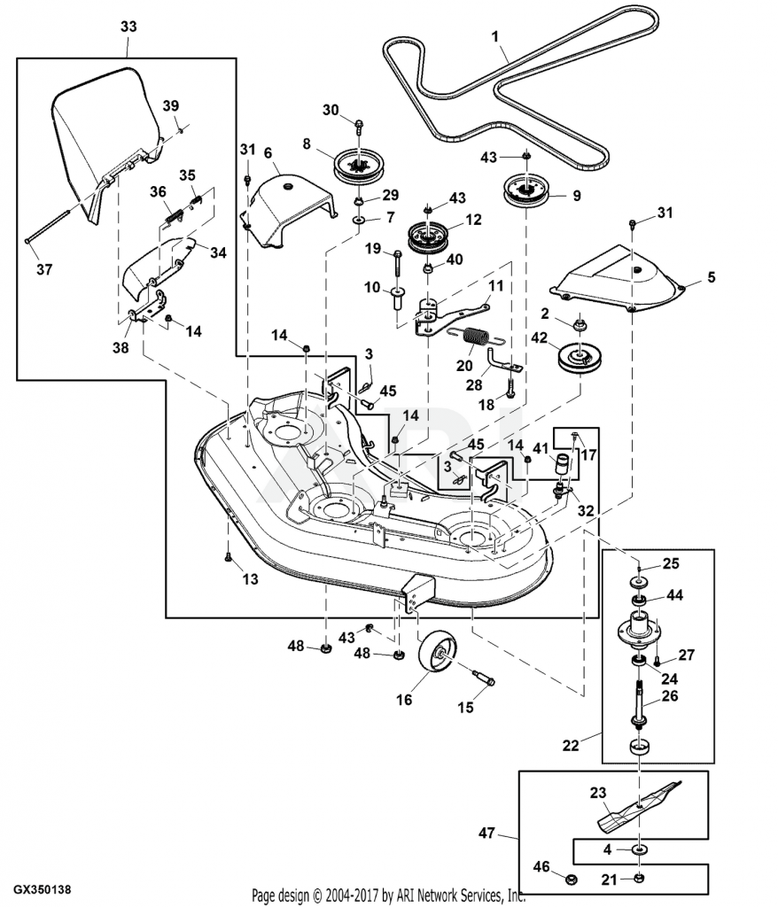 john deere z335e parts diagram